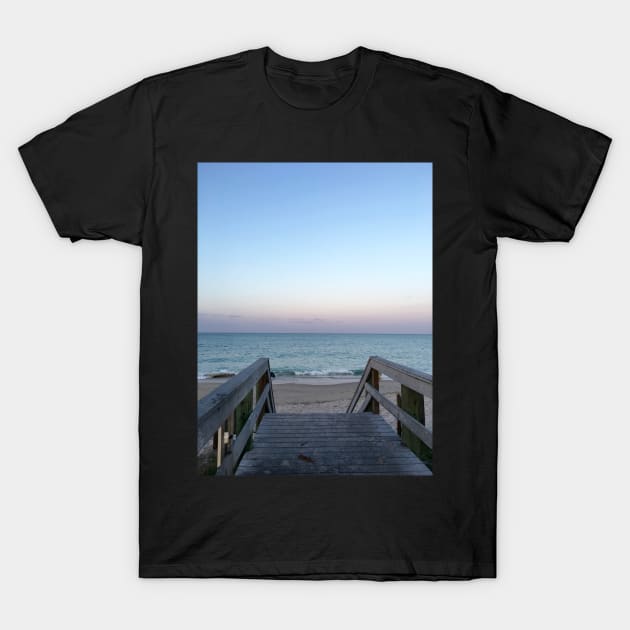 Blue Ocean Waves Sunset T-Shirt by Toad House Pixels